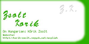 zsolt korik business card